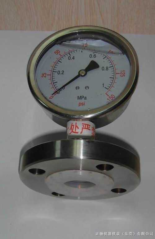 ym-100-供应全不锈钢法兰式隔膜压力表-正德仪器仪表(东莞)